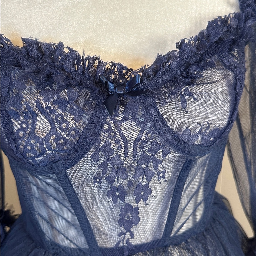 NWT Dolls Kill Dance with Death Maxi Dress - Navy - Picture 14 of 15